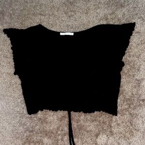 Black cropped top